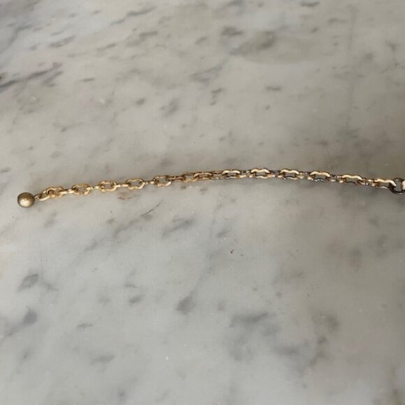 VINTAGE Gold Tone Crystal Leaf Necklace & Bracelet (2) - Picture 9 of 16